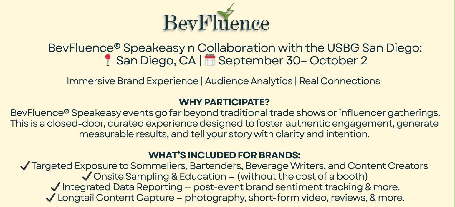 BevFluence® Speakeasy in Collaboration with the USBG San Diego